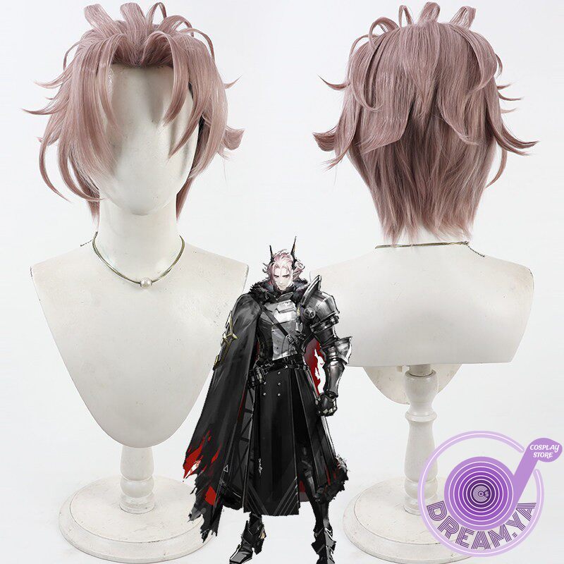 Anime Cosplay Wig Heat Resistant - เทเรซิสคอสเพลย์วิกผมอาร์ไนท์สสีชมพูสั้นผมสังเคราะห์ทนความร้อนฮาโลวีนเล่นบทบาทปาร์ตี้คาร์นิวัล+ ฟรีหมวกวิกผม