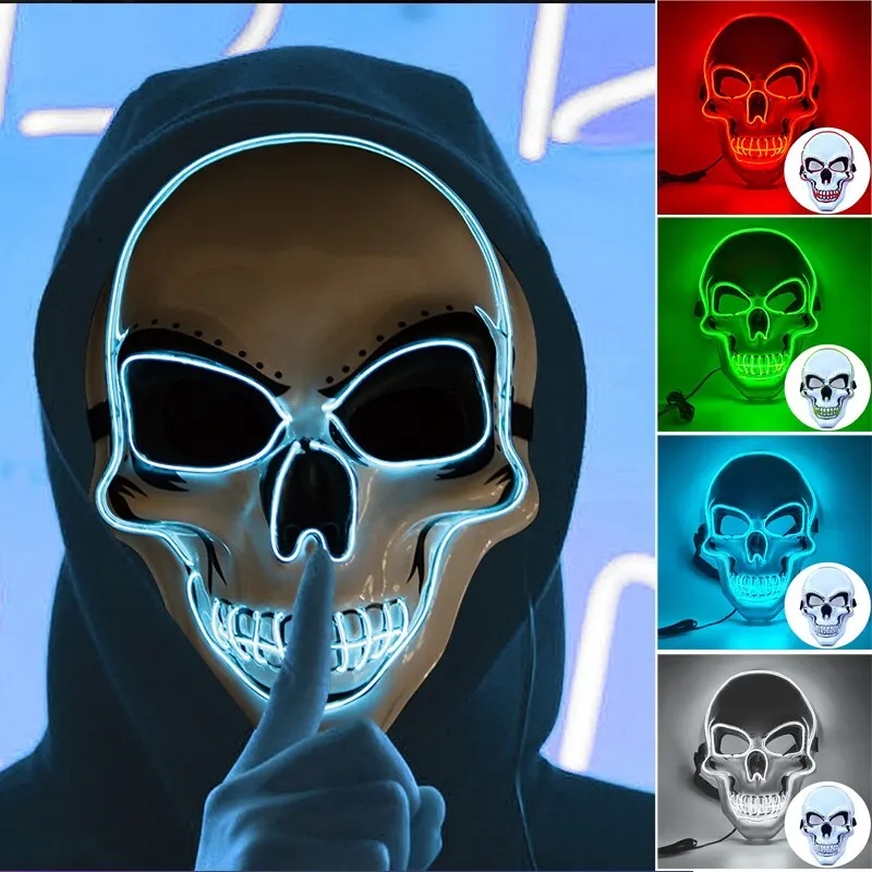 หน้ากากฮาโลวีนสำหรับผู้ใหญ่ หน - Led Purge Mask Halloween บทวิจารณ์และราคา
