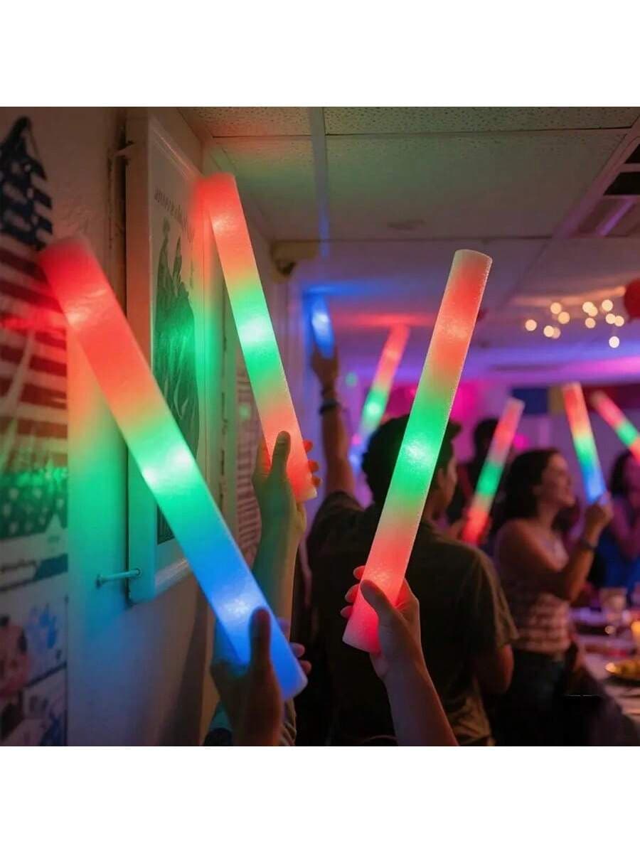 แท่งโฟมเรืองแสงหลากสีสัน RGB ไ - Flashing Led Foam Sticks Party บทวิจารณ์และราคา