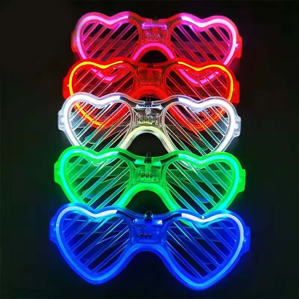 แว่นตาเรืองแสงในที่มืด รูปหัวใ - Glow In The Dark Party Glasses บทวิจารณ์และราคา