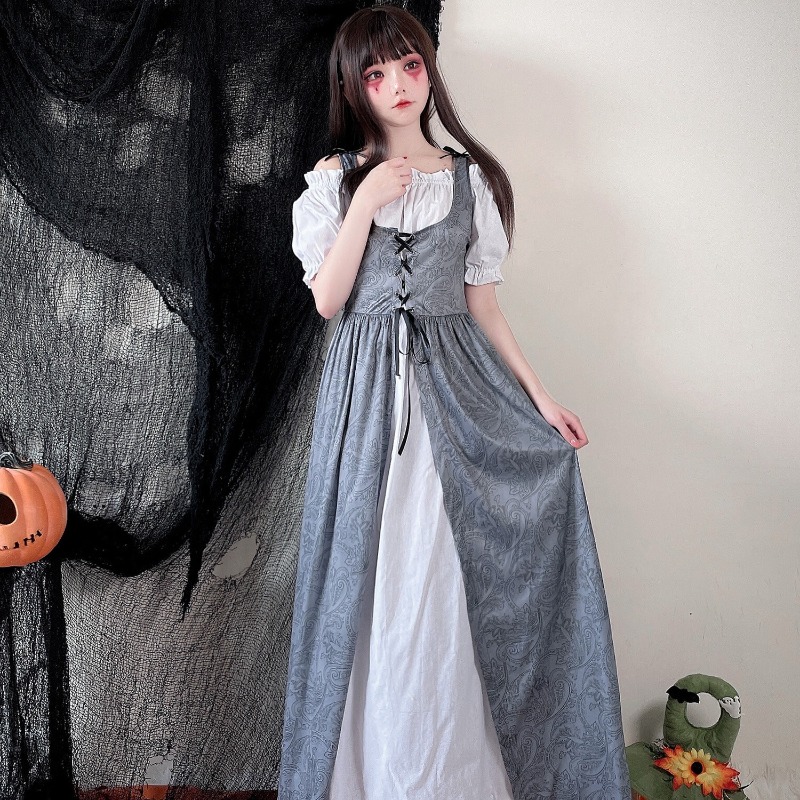 ชุดคอสตูมยุคกลางสำหรับผู้หญิง  - Medieval Renaissance Dress Women บทวิจารณ์และราคา