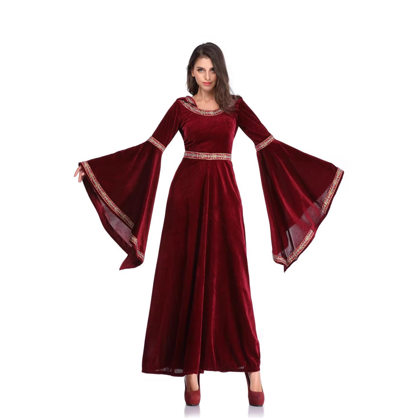 ชุดเดรสยาวสไตล์ยุคกลางและยุคฟื - Medieval Renaissance Dress Women บทวิจารณ์และราคา