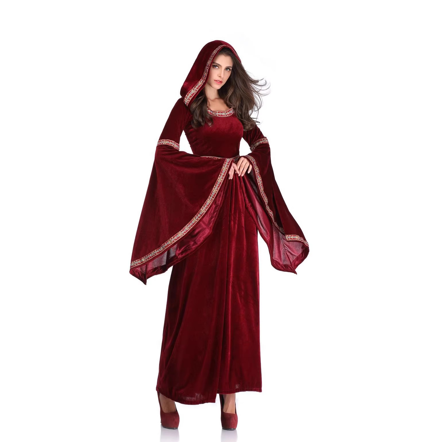 ชุดเดรสยาวสไตล์ยุคกลางและยุคฟื - Medieval Renaissance Dress Women บทวิจารณ์และราคา